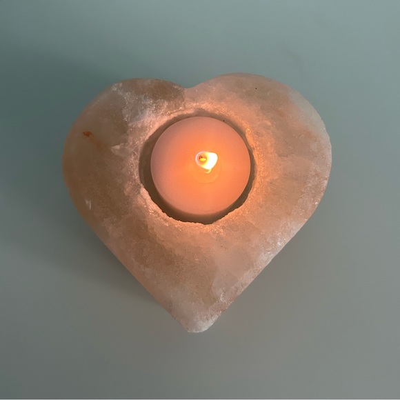 Other - Himalayan Salt Heart-shaped Votive